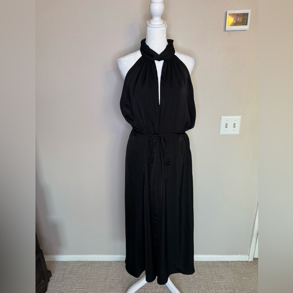 Banana Republic Black Halter Maxi Dress